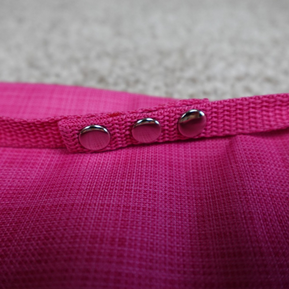 Thirty-One Pocket-A-Tote Pink Crosshatch Zipper Pouch Hooks Embroidery Organizer - Picture 4 of 8